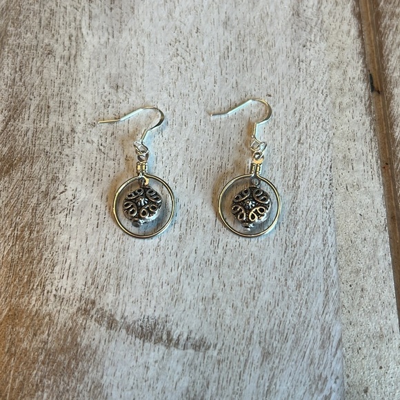 Vintage earrings with inner dangle - Picture 6 of 6